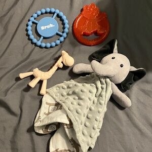 Teether and Elephant Snuggy Lot